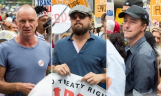 Ди Каприо, Эдвард Нортон и Стинг вышли на глобальный протест 